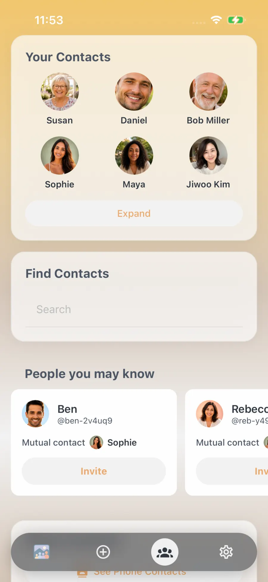 Episodfy contacts and people you may know